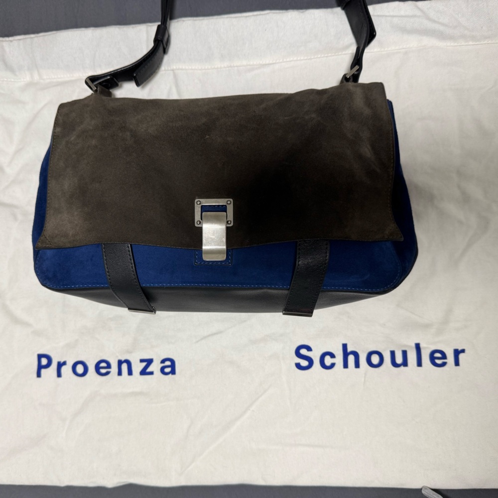 Proenza Schouler Men's Black and Blue Messenger Bag